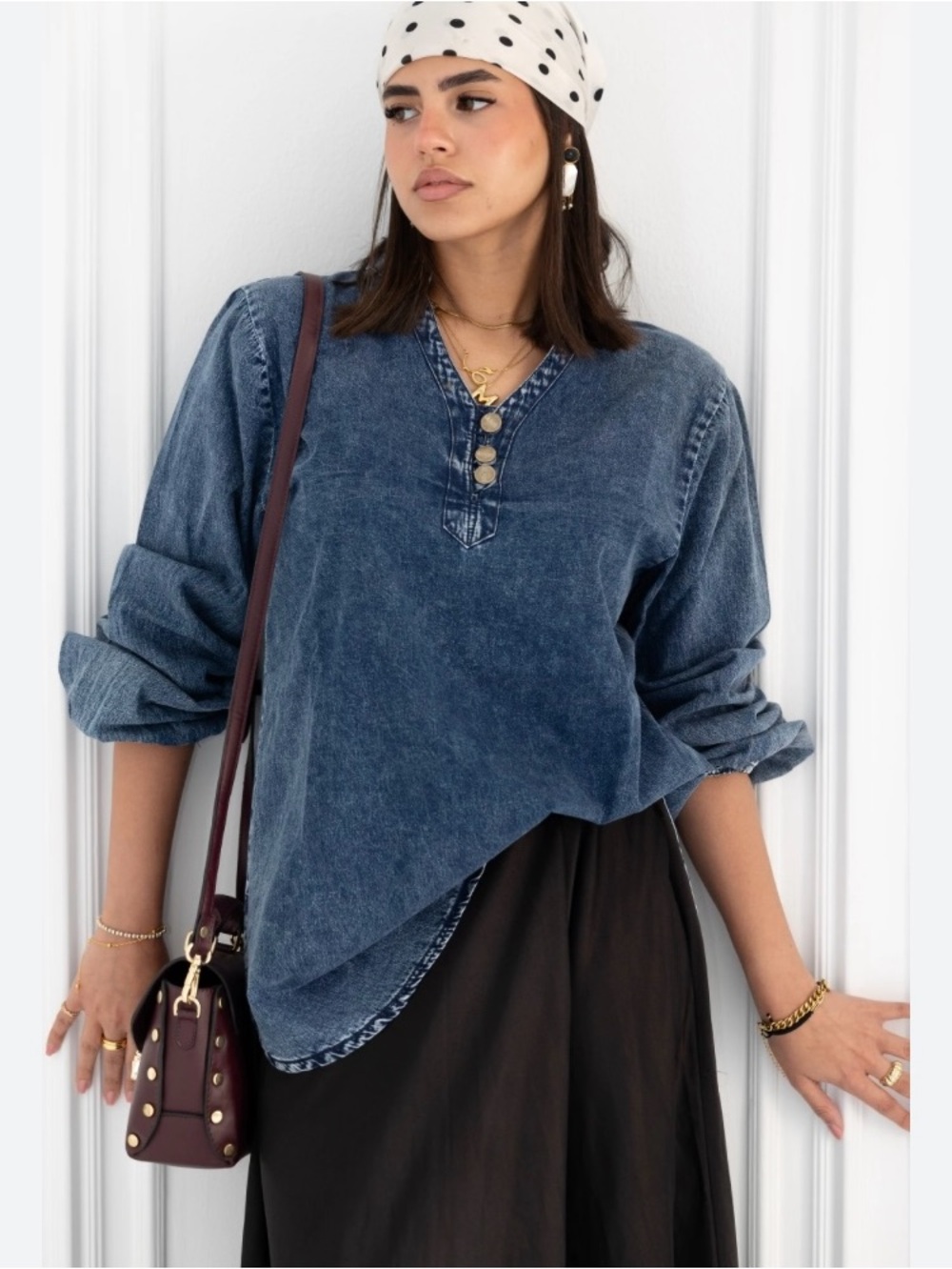 Soft Surroundings Petitie Large Washed Navy Hooded Pullover